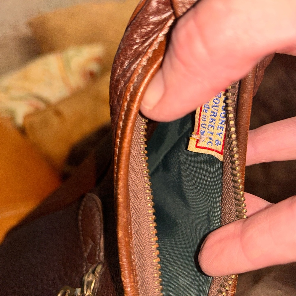 Dooney & Bourke Brown Leather Hobo Bag - Picture 7 of 15